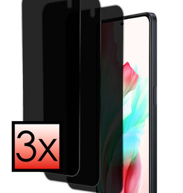 NoXx NoXx OPPO A58 Screenprotector Glas Privacy - 3 PACK