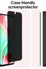NoXx Screenprotector Geschikt voor OPPO A58 Screenprotector Privacy Tempered Glass Gehard Glas Display Cover - 3x