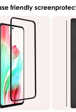 NoXx Screenprotector Geschikt voor OPPO A58 Screenprotector Tempered Glass Gehard Glas Full Cover - 3x