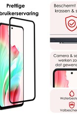 NoXx Screenprotector Geschikt voor OPPO A58 Screenprotector Tempered Glass Gehard Glas Full Cover
