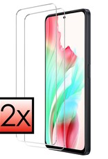 NoXx Screenprotector Geschikt voor OPPO A58 Screenprotector Tempered Glass Gehard Glas Beschermglas - 2x
