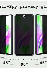 BASEY. Screenprotector Geschikt voor OPPO A58 Screenprotector Privacy Beschermglas - Screenprotector Geschikt voor OPPO A58 Screen Protector Full Screen Privacy - 3 Stuks