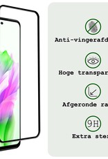 BASEY. Screenprotector Geschikt voor OPPO A58 Screenprotector Beschermglas Full Cover - Screenprotector Geschikt voor OPPO A58 Screen Protector Full Cover - 2 Stuks