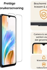 Nomfy Hoesje Geschikt voor OPPO A38 Hoesje Shock Proof Cover Case Shockproof Met 2x Screenprotector - Hoes Geschikt voor OPPO A38 Hoes Siliconen Back Case - Transparant