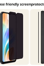 Nomfy Screenprotector Geschikt voor OPPO A38 Screenprotector Privacy Bescherm Glas - Screenprotector Geschikt voor OPPO A38 Privacy Screenprotector Tempered Glass - 3 PACK