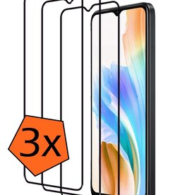 Nomfy Nomfy OPPO A38 Screenprotector Full Cover - 3 PACK