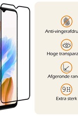 Nomfy Screenprotector Geschikt voor OPPO A38 Screenprotector Bescherm Glas - Screenprotector Geschikt voor OPPO A38 Screen Protector Tempered Glass Full Screen Full Cover - 2 PACK