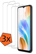 Nomfy Screenprotector Geschikt voor OPPO A38 Screenprotector Bescherm Glas Tempered Glass - Screenprotector Geschikt voor OPPO A38 Screen Protector - 3 PACK