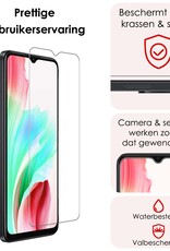 NoXx Hoes Geschikt voor OPPO A38 Hoesje Siliconen Cover Shock Proof Back Case Shockproof Hoes Met Screenprotector - Transparant