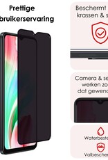 NoXx Screenprotector Geschikt voor OPPO A38 Screenprotector Privacy Tempered Glass Gehard Glas Display Cover - 3x