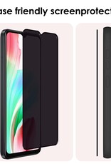 NoXx Screenprotector Geschikt voor OPPO A38 Screenprotector Privacy Tempered Glass Gehard Glas Display Cover - 2x