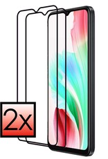 NoXx Screenprotector Geschikt voor OPPO A38 Screenprotector Tempered Glass Gehard Glas Full Cover - 2x