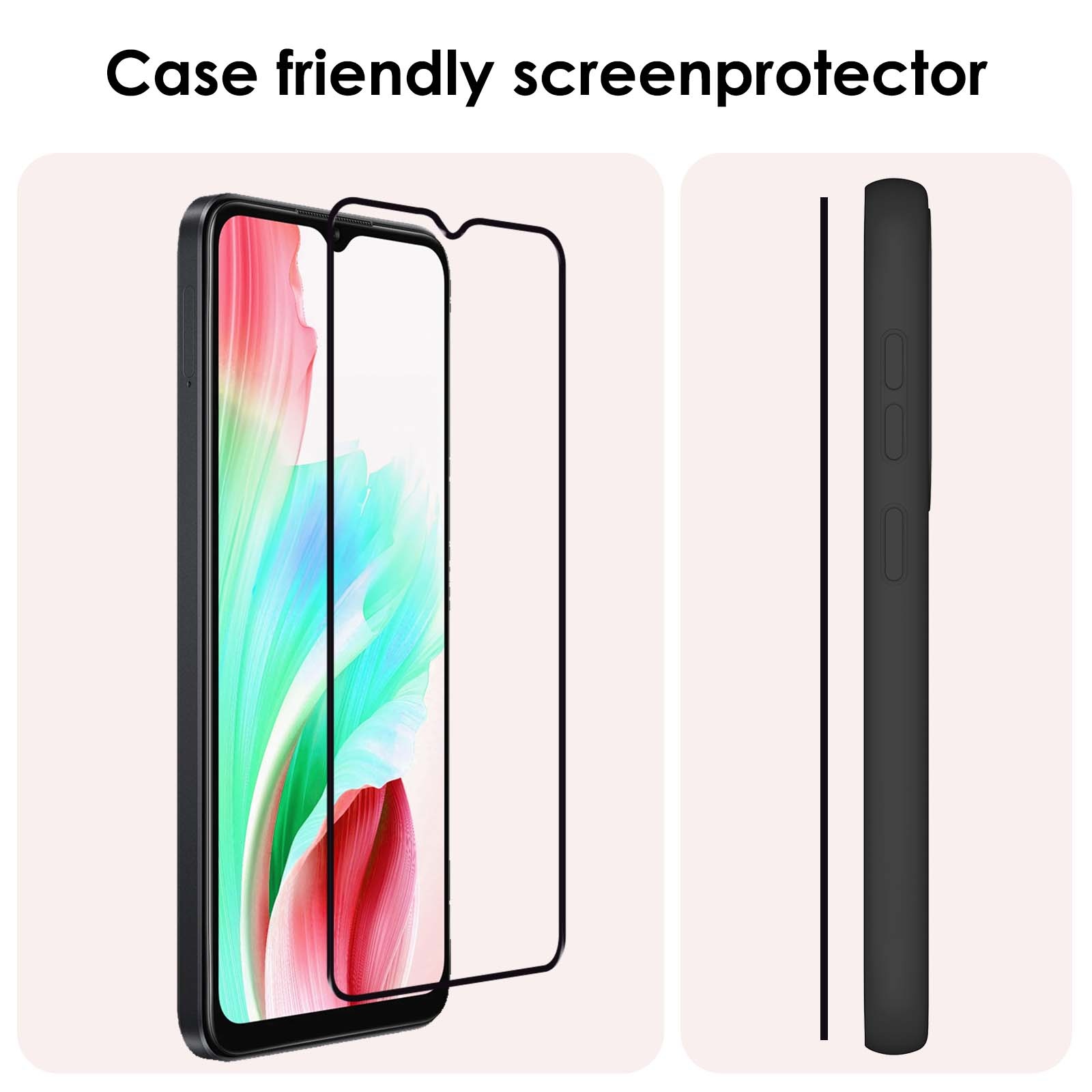 NoXx Screenprotector Geschikt voor OPPO A38 Screenprotector Tempered Glass Gehard Glas Full Cover - 2x