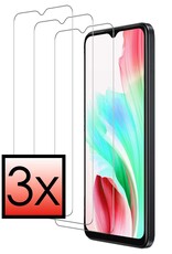 NoXx Screenprotector Geschikt voor OPPO A38 Screenprotector Tempered Glass Gehard Glas Beschermglas - 3x