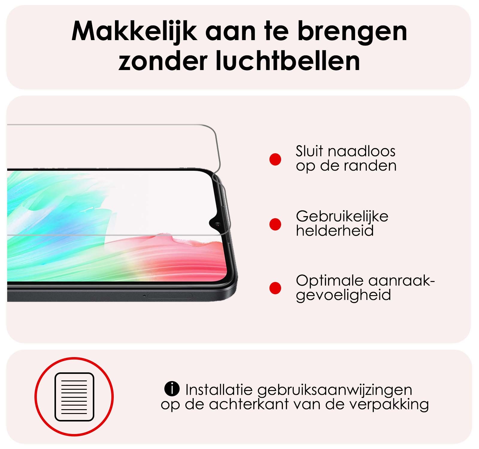 NoXx Screenprotector Geschikt voor OPPO A38 Screenprotector Tempered Glass Gehard Glas Beschermglas - 3x