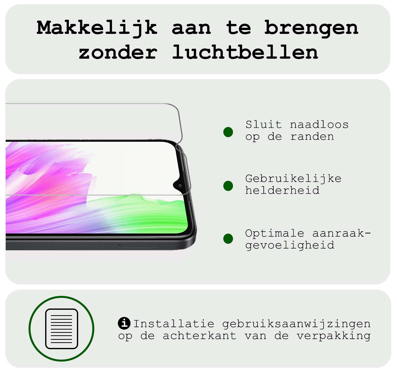 BASEY. Hoes Geschikt voor OPPO A38 Hoesje Siliconen Back Cover Case Met 2x Screenprotector - Hoesje Geschikt voor OPPO A38 Hoes Cover Hoesje - Zwart