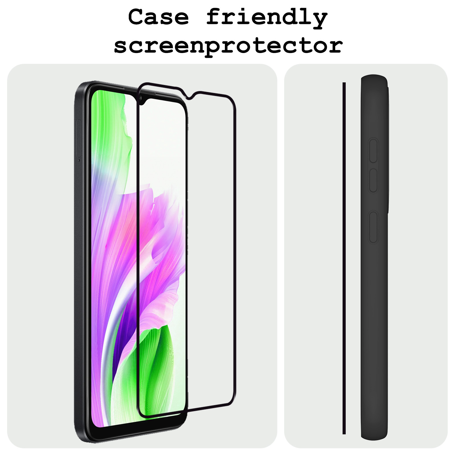 BASEY. Screenprotector Geschikt voor OPPO A38 Screenprotector Beschermglas Full Cover - Screenprotector Geschikt voor OPPO A38 Screen Protector Full Cover