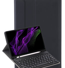Nomfy Nomfy Samsung Galaxy Tab S9 Ultra Toetsenbordhoes - Zwart