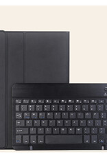 Nomfy Hoes Geschikt voor Samsung Galaxy Tab S9 FE Hoes Toetsenbord Hoes Case Book Cover Hoesje Met Screenprotector - Hoesje Geschikt voor Samsung Tab S9 FE Keyboard Hoes - Zwart