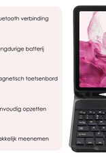 NoXx Hoesje Geschikt voor Samsung Galaxy Tab S9 Hoesje Toetsenbord Hoes - Hoes Geschikt voor Samsung Tab S9 Keyboard Case Book Cover - Zwart