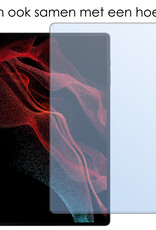 NoXx Hoesje Geschikt voor Samsung Galaxy Tab S9 Ultra Hoesje Toetsenbord Hoes Met Screenprotector - Hoes Geschikt voor Samsung Tab S9 Ultra Keyboard Case Book Cover - Zwart