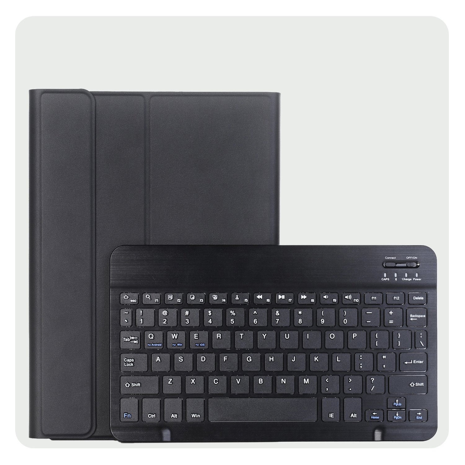 BASEY. Hoesje Geschikt voor Samsung Galaxy Tab S9 Plus Toetsenbord Hoes Book Case - Hoes Geschikt voor Samsung Tab S9 Plus Toetsenbord Hoesje Keyboard Cover - Zwart