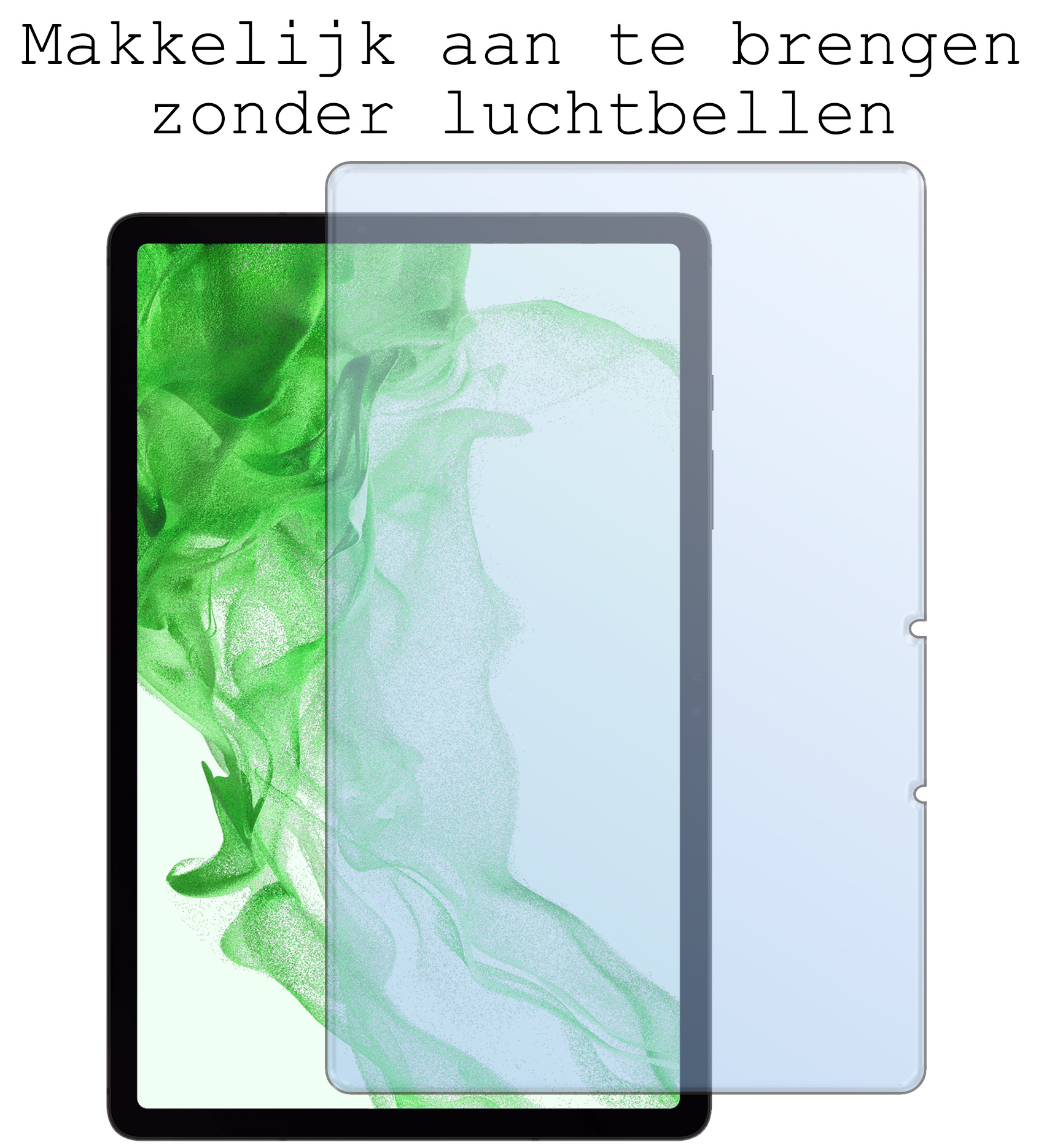 BASEY. Hoesje Geschikt voor Samsung Galaxy Tab S9 FE Toetsenbord Hoes Book Case Met Screenprotector - Hoes Geschikt voor Samsung Tab S9 FE Toetsenbord Hoesje Keyboard Cover - Zwart