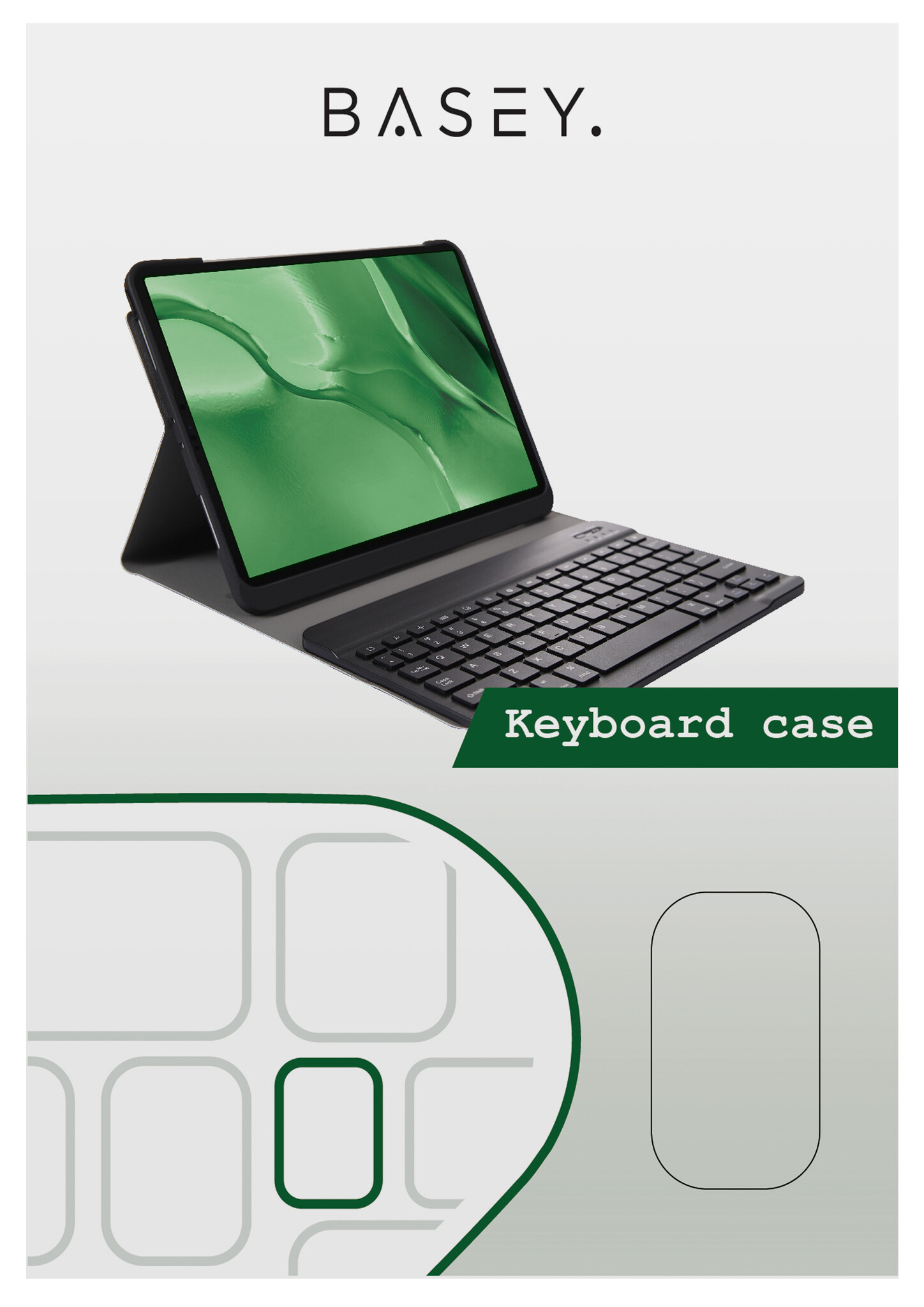 BASEY. Hoesje Geschikt voor Samsung Galaxy Tab S9 Ultra Toetsenbord Hoes Book Case - Hoes Geschikt voor Samsung Tab S9 Ultra Toetsenbord Hoesje Keyboard Cover - Zwart