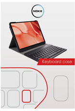 NoXx Hoesje Geschikt voor Samsung Galaxy Tab S9 FE Plus Hoesje Toetsenbord Hoes - Hoes Geschikt voor Samsung Tab S9 FE Plus Keyboard Case Book Cover - Zwart