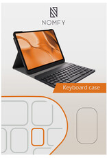 Nomfy Hoes Geschikt voor Samsung Galaxy Tab S9 FE Plus Hoes Toetsenbord Hoes Case Book Cover Hoesje - Hoesje Geschikt voor Samsung Tab S9 FE Plus Keyboard Hoes - Zwart