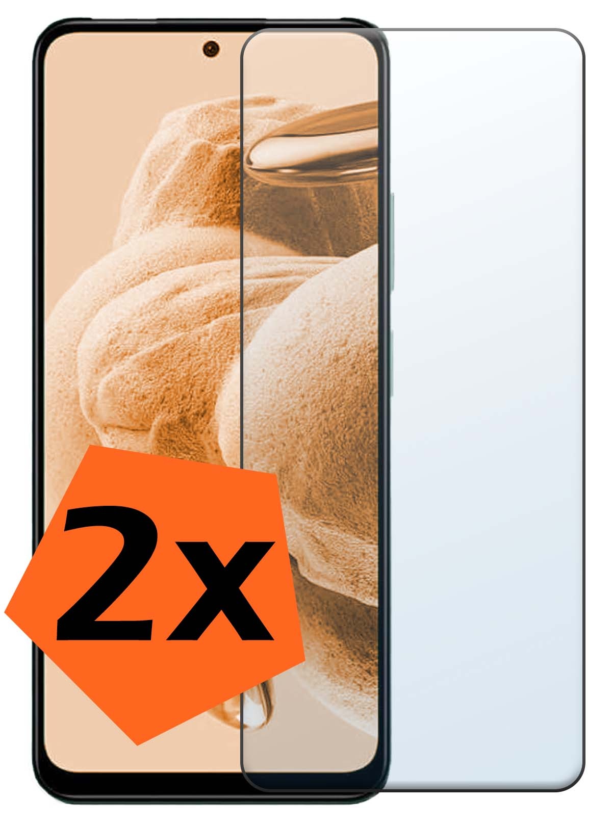Nomfy Screenprotector Geschikt voor Xiaomi Redmi Note 12 4G Screenprotector Bescherm Glas Tempered Glass - Screenprotector Geschikt voor Xiaomi Redmi Note 12 4G Screen Protector - 2 PACK