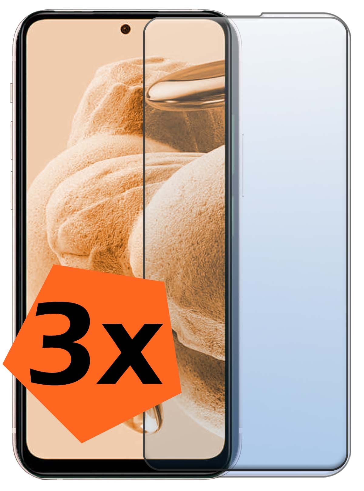 Nomfy Screenprotector Geschikt voor Xiaomi Redmi Note 12 5G Screenprotector Bescherm Glas Tempered Glass - Screenprotector Geschikt voor Xiaomi Redmi Note 12 5G Screen Protector - 3 PACK