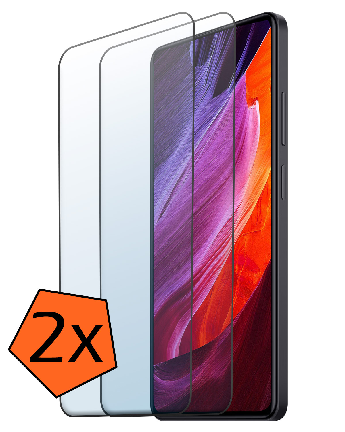 Nomfy Screenprotector Geschikt voor Xiaomi Redmi Note 12 Pro Screenprotector Bescherm Glas Tempered Glass - Screenprotector Geschikt voor Xiaomi Redmi Note 12 Pro Screen Protector - 2 PACK