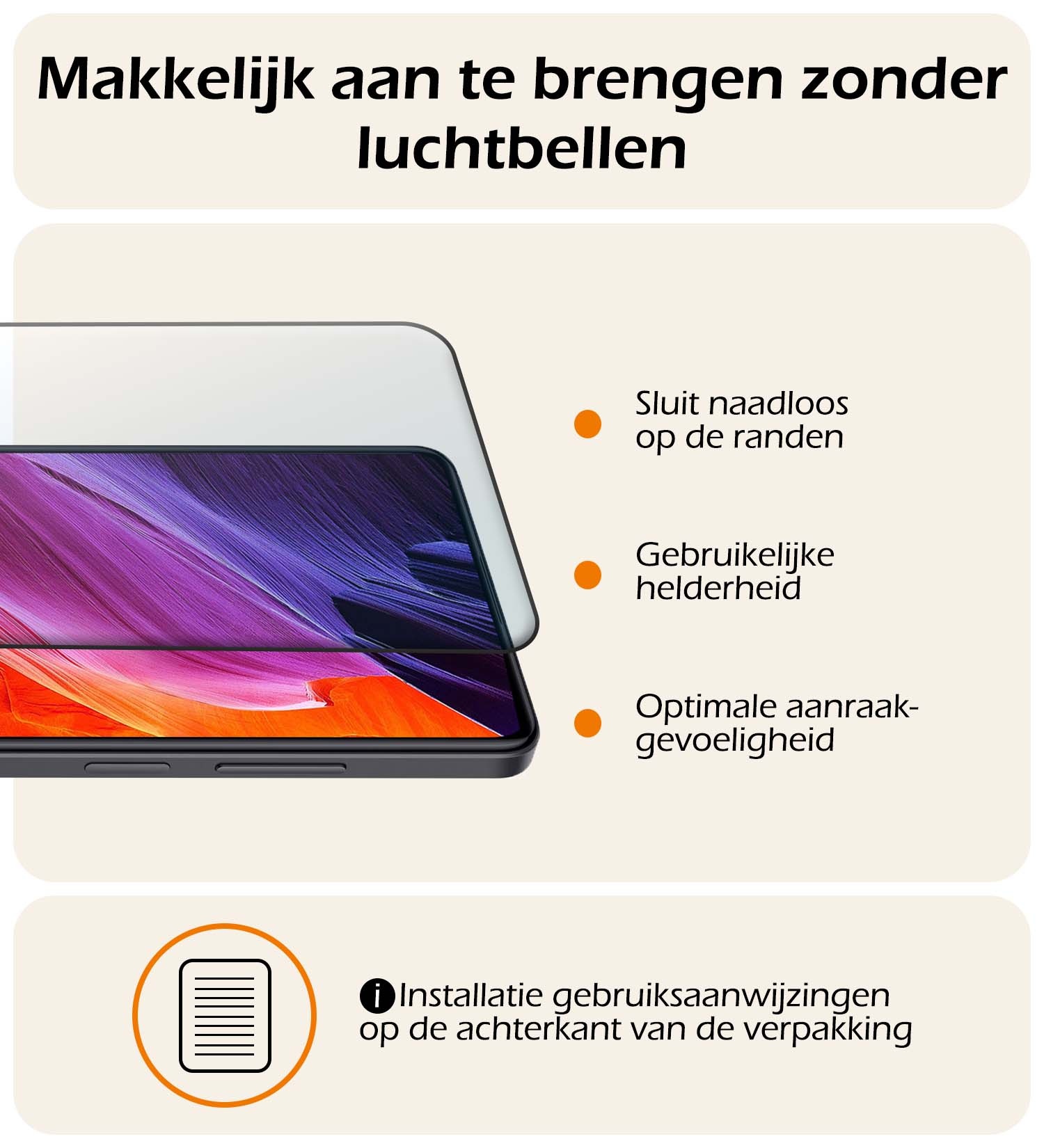 Nomfy Screenprotector Geschikt voor Xiaomi Redmi Note 12 Pro Screenprotector Bescherm Glas Tempered Glass - Screenprotector Geschikt voor Xiaomi Redmi Note 12 Pro Screen Protector - 3 PACK