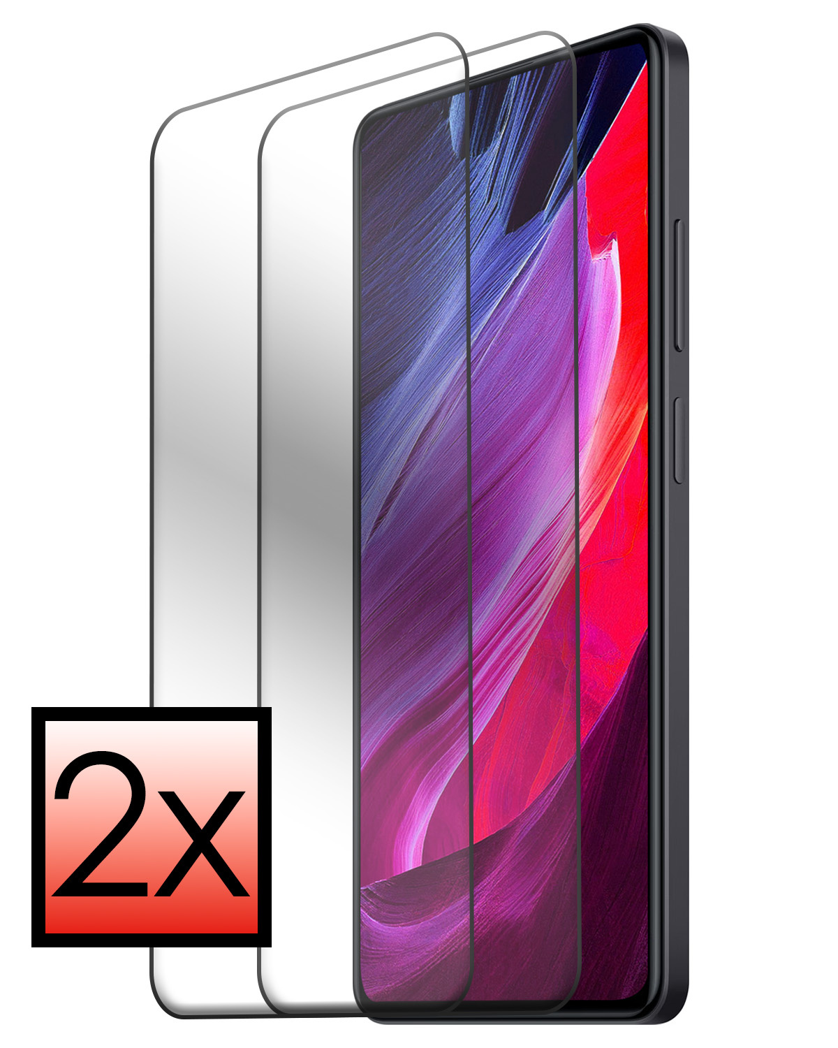 NoXx Screenprotector Geschikt voor Xiaomi Redmi Note 12 Pro+ Screenprotector Tempered Glass Gehard Glas Beschermglas - 2x