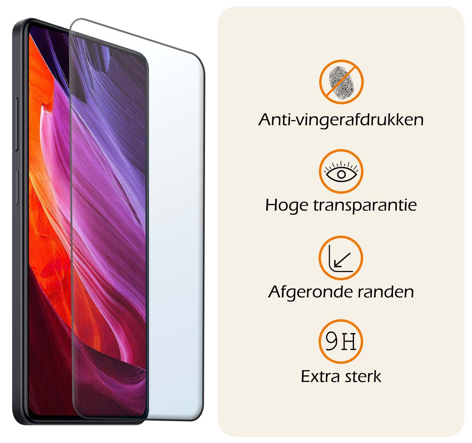 Nomfy Screenprotector Geschikt voor Xiaomi Redmi Note 12 Pro+ Screenprotector Bescherm Glas Tempered Glass - Screenprotector Geschikt voor Xiaomi Redmi Note 12 Pro+ Screen Protector - 2 PACK