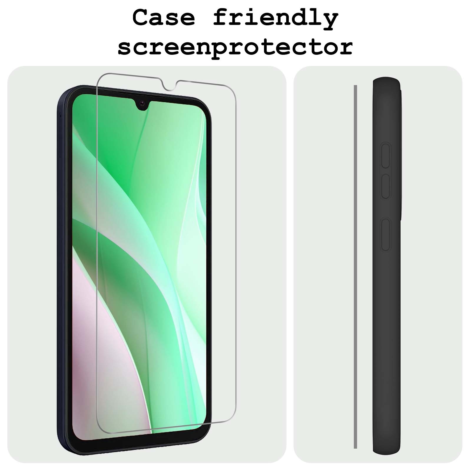 BASEY. Screenprotector Geschikt voor Samsung A15 Screenprotector Tempered Glass - Screenprotector Geschikt voor Samsung Galaxy A15 Beschermglas Screen Protector Glas - 2 Stuks