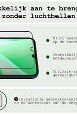 BASEY. Screenprotector Geschikt voor Samsung A15 Screenprotector Beschermglas Full Cover - Screenprotector Geschikt voor Samsung Galaxy A15 Screen Protector Full Cover
