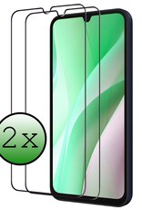 BASEY. Screenprotector Geschikt voor Samsung A15 Screenprotector Beschermglas Full Cover - Screenprotector Geschikt voor Samsung Galaxy A15 Screen Protector Full Cover - 2 Stuks