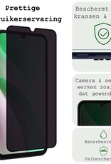 BASEY. Screenprotector Geschikt voor Samsung A15 Screenprotector Privacy Beschermglas - Screenprotector Geschikt voor Samsung Galaxy A15 Screen Protector Full Screen Privacy - 2 Stuks