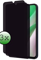 BASEY. Screenprotector Geschikt voor Samsung A15 Screenprotector Privacy Beschermglas - Screenprotector Geschikt voor Samsung Galaxy A15 Screen Protector Full Screen Privacy - 3 Stuks