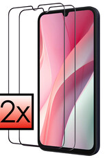 NoXx Screenprotector Geschikt voor Samsung A15 Screenprotector Tempered Glass Gehard Glas Full Cover - 2x