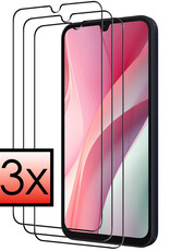 NoXx Screenprotector Geschikt voor Samsung A15 Screenprotector Tempered Glass Gehard Glas Full Cover - 3x