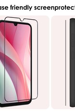 NoXx Screenprotector Geschikt voor Samsung A15 Screenprotector Tempered Glass Gehard Glas Full Cover - 3x