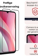 NoXx Screenprotector Geschikt voor Samsung A15 Screenprotector Tempered Glass Gehard Glas Full Cover - 3x