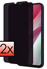 NoXx Screenprotector Geschikt voor Samsung A15 Screenprotector Privacy Tempered Glass Gehard Glas Display Cover - 2x