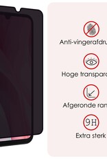 NoXx Screenprotector Geschikt voor Samsung A15 Screenprotector Privacy Tempered Glass Gehard Glas Display Cover - 3x