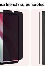 NoXx Screenprotector Geschikt voor Samsung A15 Screenprotector Privacy Tempered Glass Gehard Glas Display Cover - 3x