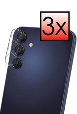 NoXx Screenprotector Geschikt voor Samsung A15 Camera Screenprotector Gehard Glas - Screenprotector Geschikt voor Samsung Galaxy A15 Screenprotector Camera Tempered Glass - 3x