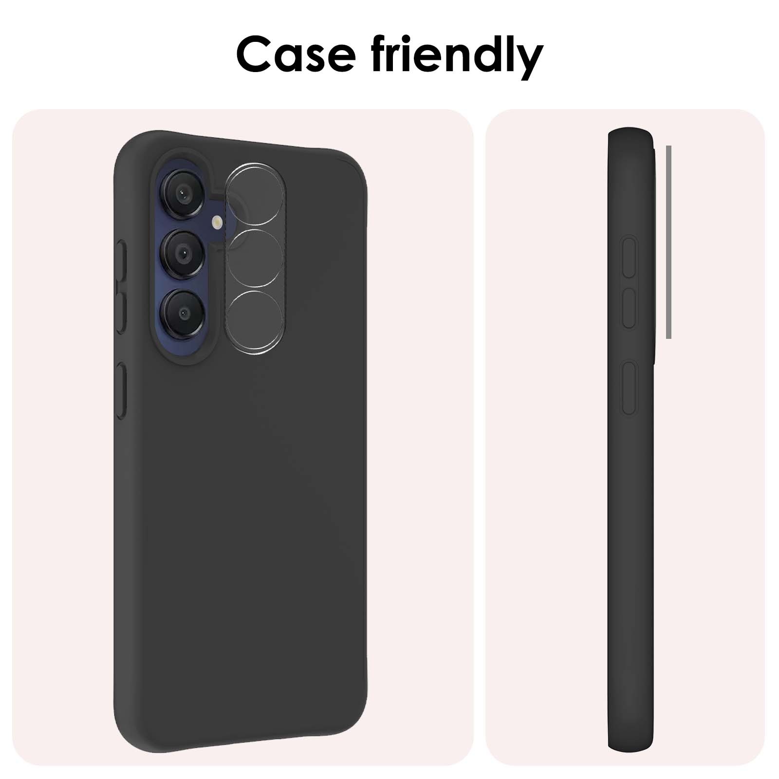 NoXx Screenprotector Geschikt voor Samsung A15 Camera Screenprotector Gehard Glas - Screenprotector Geschikt voor Samsung Galaxy A15 Screenprotector Camera Tempered Glass - 3x